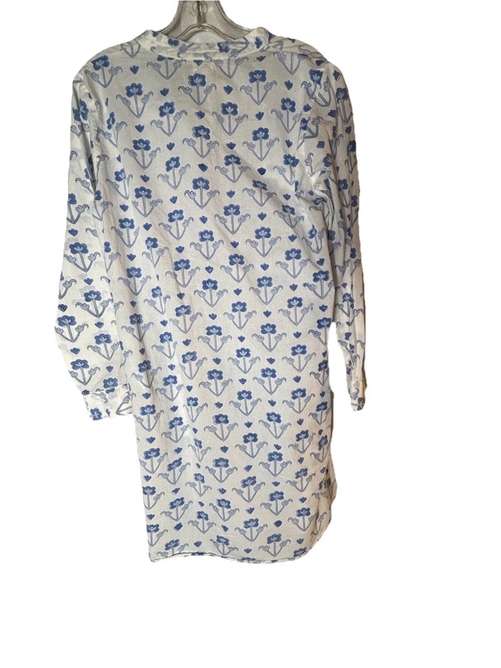 Livro Kurta Kaftan Short Dress Blue Floral - S - Picture 5 of 5
